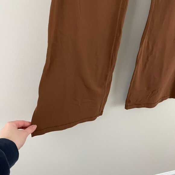 Lululemon Groove Super-High-Rise Split-Hem Flare Pants Roasted Brown Size 10 - Picture 7 of 7
